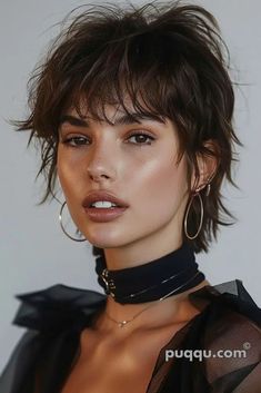 Wolf Bob Haircut, Wolf Cut Pixie, Bob Mullet, Shaggy Pixie Bob, Mullet Haircut Woman, Shaggy Mullet, Mullet Haircuts, Wolf Cuts, Short Shaggy Bob