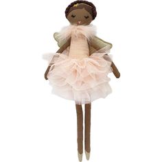 a doll with a pink tutu and white dress