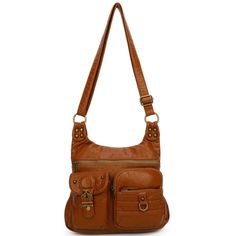 Product Features Made with high quality soft vegan leather, the Emily crossbody is the larger version of our aria crossbody. This bag features brass hardware, 4 exterior pockets, and a back pocket for all you daily essentials Easy access to store all your essentials: 1 zipped closure, 2 exterior pockets, and 1 back nylon zipped pocket Studded stones to give the bag more contrast Dimension: 8" L x 9" H x 3" W Polyester lining Adjustable straps up to 24 inches Soft-vegan leather Brass toned/silver Casual Shoulder Bag With Metal Hardware, Fall Travel Bags With Metal Hardware, Casual Shoulder Bag With Metal Hardware For Daily Use, Casual Everyday Bag With Metal Hardware, Casual Hobo Bag With Metal Hardware For Travel, Fall Travel Shoulder Bag With Metal Hardware, Faux Leather Crossbody Satchel With Metal Hardware, Casual Faux Leather Crossbody Hobo Bag, Casual Everyday Shoulder Bag With Metal Hardware