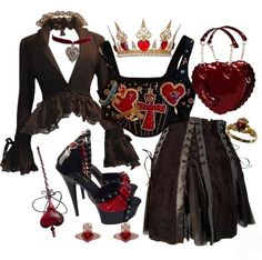 Lizzie Hearts, Outfits And Accessories, Alt Outfits, Really Cute Outfits, Stage Outfits, Character Outfits, Mode Inspiration, Grunge Outfits