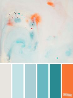 an orange and blue color scheme with different shades