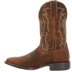 Introducing the Westward men's western boot by Durango. This 11-inch pull-on western style style features full-grain leather in prairie brown, the Durango X-Pand System for easy on/off, soft mesh lining, the Durango Advanced Comfort System Footbed, fiberglass shank and a little way stitch in the forepart and shank area which provides ultimate durability. It also features a rolled shank area, rubber outsole, 1 1/2-inch stockman heel and square toe. Depend on lightweight comfort and all-day durabi Saddle Boots, Brown Western Boots, Durango Boots, Square Toe Western Boots, Cowboy Shoes, Western Boots For Men, Mens Cowboy Boots, Western Boots Women, Wide Shoes