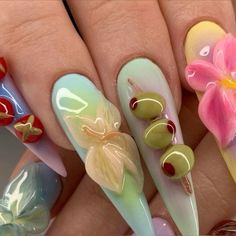 Nails Long Almond, Fye Nails, Business Nails, Long Almond, Glamour Nails, Nails Aesthetic, Nail Sets