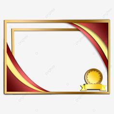 a gold medal with red and yellow stripes on it, award, ribbon png and psd