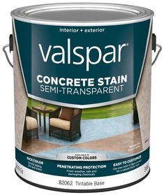 a white paint with the words valspar on it and an image of a chair