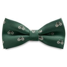 * Danish design
 * Pre-tied – always handsome
 * Funky bicycle pattern Green Bicycle, Silk Bow Ties, Pre Tied Bow Tie, Anchor Bracelet, Stripe Silk, Steel Necklace, Tie And Pocket Square, Bow Ties, Steel Bracelet