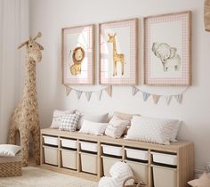 Pig Themed Nursery, Pink Grandmillenial, Safari Printable, Blush Pink Nursery, Nursery Safari, Baby Animal Nursery, Pink Nursery Decor, Girl Cribs, Rose Blush