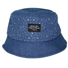 Complete her look in a cute way with this girls Limited Too bucket hat. FEATURES Bucket styling 2-in. brimDETAILS Polyester Spot clean Imported Size: One Size. Color: Denim. Gender: female. Age Group: kids. Adjustable Blue Bucket Hat, Trendy Blue Flat Brim Bucket Hat, Trendy Adjustable Blue Bucket Hat, Limited Too, Bucket Hats, Girls Accessories, Gender Female, Bucket Hat, Accessories Hats