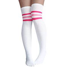 Innocent And Carefree, These White Cotton Thigh Highs Will Suit The Wardrobe Of A Young (Or Young At Heart) Fashionable Girl. Made In Usa Size: Women's 7-11 Material: 80% Cotton, 20% Nylon & Elastic Length: 32" - 34" Before Stretched Pink Thigh Highs, Thigh High Compression Socks, Socks Thigh High, Striped Thigh High Socks, Descendants Party, Silly Socks, White Sheer Top, Knee High Stockings, Goth Fashion Punk