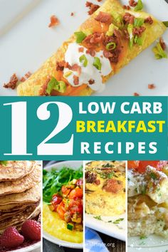 twelve low carb breakfast recipes with the title overlay