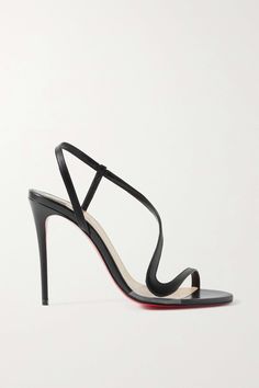 Described by the label as "simple" and "refined", Christian Louboutin's 'Rosalie' sandals have slim, curved straps that elegantly frame the shape of your feet. They've been crafted in Italy from supple black leather and rest on 100mm stiletto heels. Elegant Heels Classy, Louboutin Heels Black, High Heels Classy, Black Shoes Heels, Red Louboutin, Elegant Heels, Louboutin Heels, Christian Louboutin Heels, Christian Louboutin Women