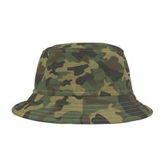 Step up your style game with our sleek Camo Print Bucket Hat! Perfect for adding a touch of rugged charm to any outfit, this hat is a must-have accessory for those who love both fashion and function. Key Features: - Design: Classic camo print for a bold, outdoorsy look - Material: Made from high-quality, durable fabric for comfort and longevity - Versatility: Ideal for outdoor adventures, casual outings, or simply adding a cool edge to your everyday style Whether you're hitting the trails, relaxing at the beach, or just running errands, this camo bucket hat provides both sun protection and a stylish flair. Its timeless design ensures it pairs effortlessly with a variety of outfits. Add this camo print bucket hat to your collection for a versatile accessory that combines practicality with a Military Style Khaki Bucket Hat, Casual Camouflage Bucket Hat For Summer, Summer Camouflage Bucket Hat, Casual Wide Brim Camouflage Hat, Military Style Khaki Bucket Sun Hat, Adjustable Khaki Military Bucket Hat, Green Military Hat With Curved Brim, Adjustable Military Style Khaki Bucket Hat, Adjustable Military Bucket Hat