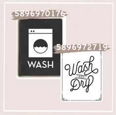 a black and white photo with the words wash dry written on it next to an image of a washing machine