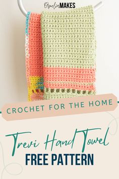 Get the free pattern for the Trevi Crochet Hand Towel! It is an easy to make beginner friendly practical project. Use different colors to make it a more fun project!