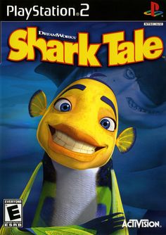 the dvd cover for shark tale, which features an image of a smiling yellow fish