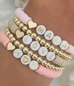 Mother Day Bracelet Ideas, Mother’s Day Diy Bracelets, Diy Mommy And Me Bracelets, Mothers Day Clay Bead Bracelet Ideas, Mother’s Day Jewelry Diy, Mothers Day Bracelet Ideas, Mothers Day Beaded Bracelets, Small Buissnes Bracelet, Mother’s Day Bracelet Ideas