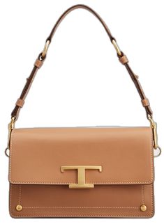 Tods Bag, Brown Shoulder Bag, Metal Accessories, Dust Bag, Shoulder Strap, Shoulder Bag, Leather