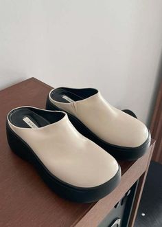 W A N T S Sophia Clogs Modern Beige Clogs With Round Toe, Modern Beige Round Toe Clogs, Casual Cream Leather Clogs, Comfortable Flat Heel Platform Clogs, Beige Synthetic Clogs With Rubber Sole, Mia Shoes, The Order, Womens Clogs, Lifestyle Shop