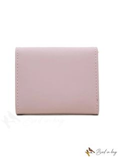 BirdinBag - Stylish Pink Short-style Summer Purse: Japanese and Korean Design with Convenient Three-fold Functionality Square Everyday Wallets, Foldable Rectangular Shoulder Bag, Summer Purse, Summer Purses, Three Fold, Korean Design, Minimalist Pattern, Style Minimalist, Small Wallet