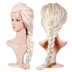 PRICES MAY VARY. ♥♥【Real Design of Wig as Same as the Anime Character】:All Style of Our Adult Princess Wig is Designed by Our Professional Cosplayer & Designer. We Have over 10 Years Design Experience & Cooperated with Comic Con ♥♥【Adjustable Cap Size for All Head Circumference】: Blonde Braids Costume Wig is Designed with 2 adjustable straps , 2 Hooks & Soft Breathable Material Structure.Adjust Blonde Princess Wig Size from Small to Medium to Large.No Worry about Size. ♥♥【Easily Styled by Your N Frozen Halloween Costumes, Elsa Wig, Princess Braid, Blonde Cosplay Wig, Blonde Cosplay, Wig Party, Blonde Braids, Princess Cosplay, Halloween Wigs