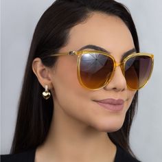 Brand New Without Case And Box. 100% Authentic Guaranteed. Fendi Accessories, Yellow Cat, Cat Eye Sunglasses, Sunglasses Accessories, Cat Eye, Fendi, Women Accessories, Sunglasses, Brand New