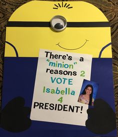 Student Council Signs Posters, Student Concil Posters, 6th Grade Representative Posters, Campaign Student Council, Minion Student Council Posters, Prefect Campaign Posters, Campaign Posters Secretary