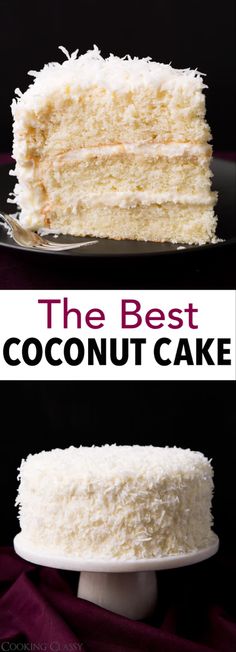 the best coconut cake recipe is made with only three ingredients and it's so good to eat