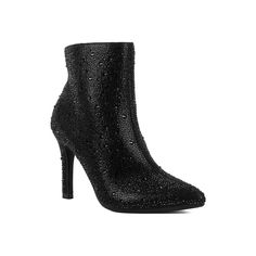 Perfectly compliment any formalwear outfit with these sugar Vecna Dress Women's Ankle Boots.Click this FOOTWEAR GUIDE to find the perfect fit and more! Perfectly compliment any formalwear outfit with these sugar Vecna Dress Women's Ankle Boots. Click this FOOTWEAR GUIDE to find the perfect fit and more! BOOT CONSTRUCTION Micro Suede/Fabric/PU upper PU lining PU midsole TPR outsoleBOOT DETAILS Almond toe Zipper closure Foam footbed Ankle shaft 3.75-in. heel Spot clean Imported Size: 10. Color: Bl Dress Booties, Women's Ankle Boots, Sneaker Dress Shoes, Suede Fabric, Womens Ankle Boots, Black Glitter, Embellished Dress, Black Booties, Dress With Boots