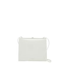 Saint Laurent "Le-Anne Marie" shoulder bag in glossy faux leather (polyurethane) Adjustable shoulder strap  Framed top with lift-clasp closure  Interior, one slip pocket  Approx. 8.5"H x 7.1"W x 2.5"D Professional cleaning recommended Made in Italy White Powder, Anne Marie, Professional Cleaning, Small Shoulder Bag, White Bag, Saint Laurent, Tops Designs, Shoulder Strap, In Italy