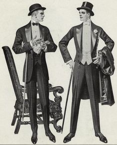 Mens Evening Wear, 1912 Fashion, An Inspector Calls, The Edwardian Era, Mens Formal Wear, Vintage Mens Fashion, History Of Fashion