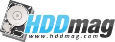 the logo for hddmag com with a hard drive in front of it