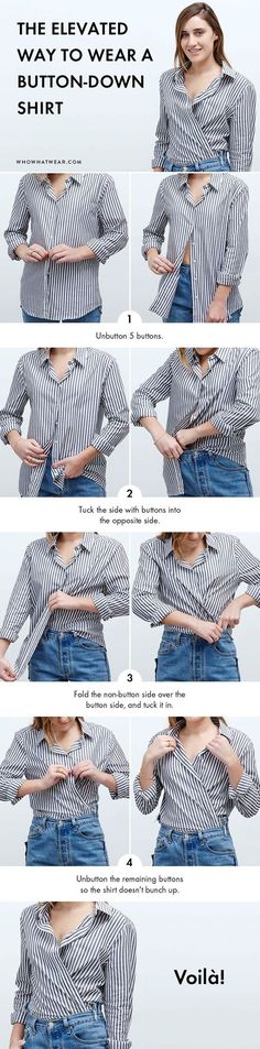 Tie A Shirt, How To Wear Belts, How To Wear Shirt, Mode Tips, German Fashion, Diy Vetement, Kleidung Diy, Stil Inspiration, Ropa Diy