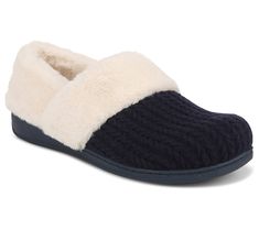 Pad around in supportive comfort each time you slip into these cable knit slippers. Faux fur trim and lining provides undeniable coziness on even the chilliest of mornings. From Vionic®. Knit Slippers, Faux Fur Slippers, Fur Slippers, Knitted Slippers, Sleepwear & Loungewear, Fur Trim, Cable Knit, Faux Fur, Lounge Wear