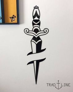 Tyler Tattoo, Traditional Dagger Tattoo, Jacket Painting, Simple Tattoos For Guys, Tato Henna, Knife Tattoo, Gangsta Tattoos, Cool Arm Tattoos