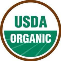 the usda organic logo in brown and green