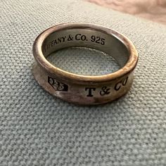 Needs A Good Polish, Size 8 Jewelry Tiffany, Tiffany Co Jewelry, Ring Color, 925 Silver Ring, 925 Silver Rings, Womens Jewelry Rings, Tiffany & Co., Silver Ring, 925 Silver