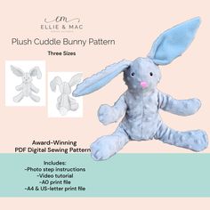 an image of a stuffed bunny pattern