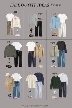 Men’s Fashion Autumn 2024, Casual Work Outfits Fall Men, Autumn Outfits For Men Casual, Outfits For Men Autumn, Streetwear Men Outfits Inspiration Fall, Casual Outfits Fall Men, Mens Casual Autumn Outfits, Men Fall Style Aesthetic, Men’s Autumn Capsule Wardrobe