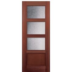 96 Tall 3 Lite 1 Panel Mahogany Entry Door Exterior Door Styles, Mahogany Entry Doors, Farmhouse Craftsman, Rustic Mediterranean, Laminated Veneer Lumber, Door Exterior