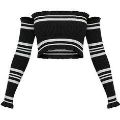 Stripe Sweaters, Shirts Striped, Sweaters Striped, Lurex Sweater, Knitting Sweaters, Frill Top, Cropped Shirts, Sweater Striped, Sweater Cropped