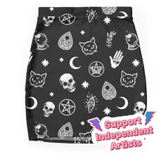 Super stretchy and durable polyester mini skirt. Vibrant, high-quality sublimation print across the front and back. Size range XXS-2XL. For witches and magic beings out there Witch Pattern, Pattern Mini Skirt, Skirts For Sale, Sublimation Printing, Mini Skirt, Witch, Multi Color, Mini Skirts, Range