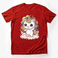 Unicorn Cat T-Shirt, Cute Caticorn Tee, Kawaii Kitty with Rainbow Horn, Magical Animal Shirt, Fantasy Feline, Gift for Cat Lovers Male T-Shirt Custom graphic T-Shirt.Customize your color Cute Short Sleeve Tops With Unicorn Print, Cute Multicolor Unicorn Print T-shirt, Kawaii Multicolor Character Print T-shirt, Cute White T-shirt With Unicorn Print, Kawaii Multicolor Short Sleeve T-shirt, Cute Unicorn Print Crew Neck T-shirt, Kawaii Cartoon Print Crew Neck Shirt, Multicolor Short Sleeve T-shirt With Hello Kitty Print, Kawaii Pink Cat Design T-shirt