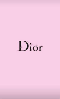 the word dior on a pink background