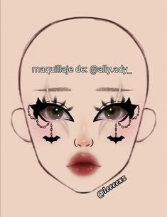 Boceto Makeup Egirl, Kawaii Makeup, Face Art Makeup, Graphic Makeup, Halloween Makeup Inspiration, Eye Makeup Pictures