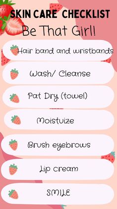 Calling all baby berries ready to start their skin care journey. This is a simple quick and easy checklist for the youngest skincare guru. DM if you would like personalized Skin Care For 13 Yrs Old Girl, Skin Care For 9-10 Years, Pre Teen Skin Care Routine, Skin Care Checklist, Skincare Routine For 11 Yrs Old, Skin Care For Kids, Skincare For 11-12 Yrs Old, Skincare Routine For 12-13, Skincare For Teens