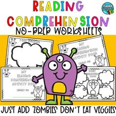 Reading Comprehension Worksheets and Activities - Zombies Don't Eat Veggies Story Elements Activities, Activities For Halloween, Story Elements Graphic Organizer, Reading Response Worksheets, Narrative Writing Prompts, Text To Text Connections, Reader Response, Lined Writing Paper, Eat Veggies