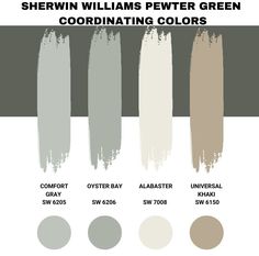 sherylin williams pewter green coordinating colors