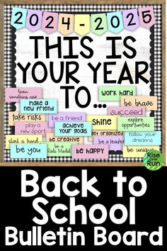 back to school bulletin board with the words back to school bulletin board