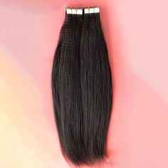 Tape Hair Extensions ❤ 100% Brazilian Remy Human Hair ❤ Yaki Straight Hair Extensions ❤ High Quality & Soft ❤ Stretched Length 10~24Inches ❤ DHL/Fedex Free Fast Shipping  Order processed within 3-5 business days,Then shipped via Fedex/DHL Express. Return policy general order 1. After you receive it and before you open the wig, you can return it to us in 2 days to  get 100% refund for your hair but the return shipping cost buyers support; 2. After you open the package and wig but before you use i Natural Color Hair, Tape Hair Extensions, Hair Black Women, Straight Hair Extensions, Hair Tape, Human Wigs, Tape In Extensions, Tape In Hair Extensions, Hair Black