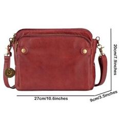 Women's Handbag Bag Three Layer Leather Crossbody Shoulder Bag Crossbody Bags | eBay Shoulder Bag With Zipper Pocket, Handheld Burgundy Shoulder Bag For Travel, Casual Burgundy Rectangular Satchel, Red Bag With Pockets For Everyday Use, Red Bags With Pockets For Everyday Use, Red Everyday Bag With Pockets, Red Bags With Pockets For Daily Use, Casual Burgundy Rectangular Shoulder Bag, Burgundy Handheld Shoulder Bag For Everyday Use